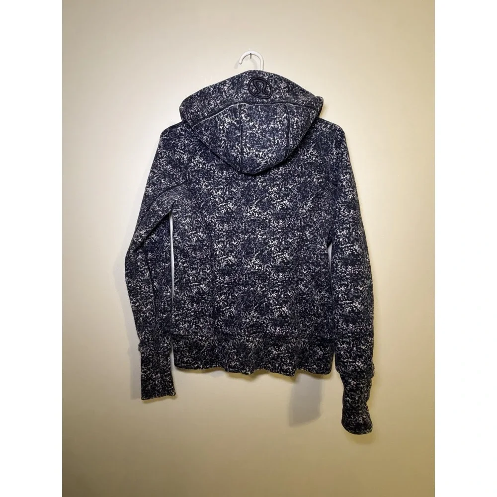Lululemon Scuba Hoodie Womens Size 4 Blue Speckled Full‎ Zip Sweatshirt Jacket